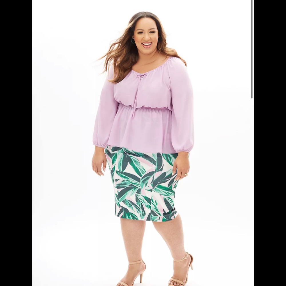 Lane Bryant Beauticurve Peplum Top Sz 22